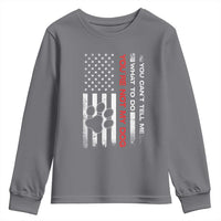 Funny Dog Lovers Youth Sweatshirt You Cant Tell Me What To Do Youre Not My Dog USA Flag
