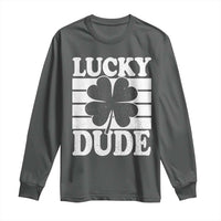 Funny Lucky Dude Long Sleeve Shirt Irish Boys St Patricks Day