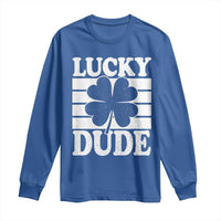 Funny Lucky Dude Long Sleeve Shirt Irish Boys St Patricks Day