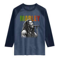 Vintage Marley Raglan Shirt Rastaman Jamaica Jamaican Rasta Reggage Music