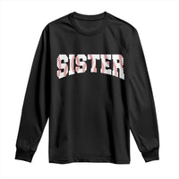Baseball Sister Long Sleeve Shirt Retro Varsity Baseball Season Family