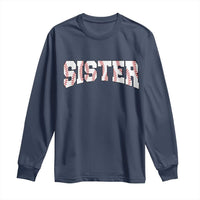 Baseball Sister Long Sleeve Shirt Retro Varsity Baseball Season Family