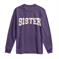 Baseball Sister Long Sleeve Shirt Retro Varsity Baseball Season Family