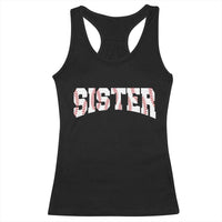 Baseball Sister Racerback Tank Top Retro Varsity Baseball Season Family