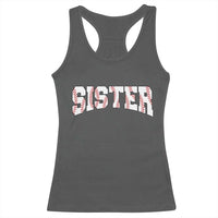 Baseball Sister Racerback Tank Top Retro Varsity Baseball Season Family