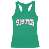 Baseball Sister Racerback Tank Top Retro Varsity Baseball Season Family