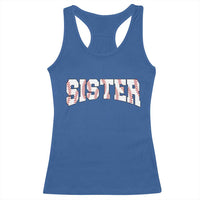 Baseball Sister Racerback Tank Top Retro Varsity Baseball Season Family