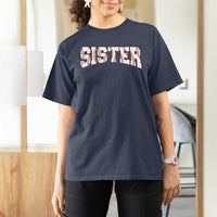 Baseball Sister T Shirt For Women Retro Varsity Baseball Season Family