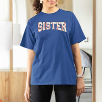 Baseball Sister T Shirt For Women Retro Varsity Baseball Season Family
