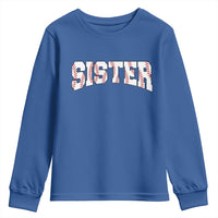 Baseball Sister Youth Sweatshirt Retro Varsity Baseball Season Family