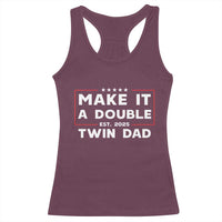 Twin Dad Racerback Tank Top Make It A Double Funny New Dad Fathers Day