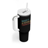 Retro Twin Dad Tumbler With Handle Make It A Double Funny Fathers Day