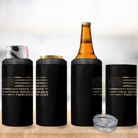 Twin Dad 4 in 1 Can Cooler Tumbler Make It A Double Funny Fathers Day Camo American Flag