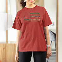 Twin Dad T Shirt For Women Make It A Double Funny Fathers Day Camo American Flag