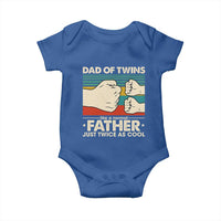 Retro Twin Dad Baby Onesie Like A Normal But Just Twice As Cool