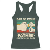 Retro Twin Dad Racerback Tank Top Like A Normal But Just Twice As Cool