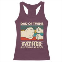 Retro Twin Dad Racerback Tank Top Like A Normal But Just Twice As Cool