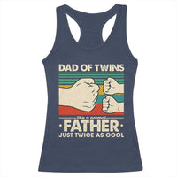 Retro Twin Dad Racerback Tank Top Like A Normal But Just Twice As Cool