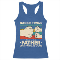 Retro Twin Dad Racerback Tank Top Like A Normal But Just Twice As Cool