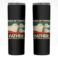 Retro Twin Dad Skinny Tumbler Like A Normal But Just Twice As Cool