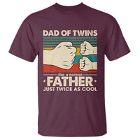 Retro Twin Dad T Shirt Like A Normal But Just Twice As Cool