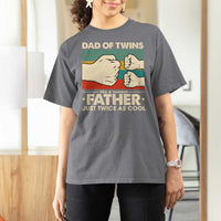 Retro Twin Dad T Shirt For Women Like A Normal But Just Twice As Cool