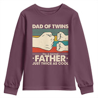 Retro Twin Dad Youth Sweatshirt Like A Normal But Just Twice As Cool