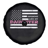 Awesome Like My Daughter Spare Tire Cover Girl Dad Father's Day American Flag