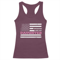 Awesome Like My Daughter Racerback Tank Top Girl Dad Father's Day American Flag