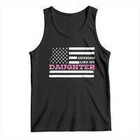 Awesome Like My Daughter Tank Top Girl Dad Father's Day American Flag