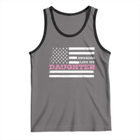 Awesome Like My Daughter Tank Top Girl Dad Father's Day American Flag