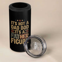 It's Not A Dad Bod It's A Father Figure 4 in 1 Can Cooler Tumbler Funny Retro Vintage American Flag