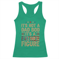 It's Not A Dad Bod It's A Father Figure Racerback Tank Top Funny Retro Vintage American Flag
