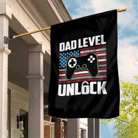 Funny New Dad Garden Flag First Fathers Day Dad Level Unlocked Gaming Gamer - Wonder Print Shop
