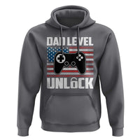 Funny New Dad Hoodie First Fathers Day Dad Level Unlocked Gaming Gamer - Wonder Print Shop