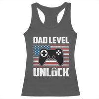 Funny New Dad Racerback Tank Top First Fathers Day Dad Level Unlocked Gaming Gamer - Wonder Print Shop