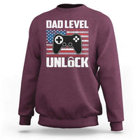 Funny New Dad Sweatshirt First Fathers Day Dad Level Unlocked Gaming Gamer - Wonder Print Shop