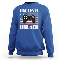 Funny New Dad Sweatshirt First Fathers Day Dad Level Unlocked Gaming Gamer - Wonder Print Shop