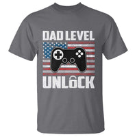 Funny New Dad T Shirt First Fathers Day Dad Level Unlocked Gaming Gamer - Wonder Print Shop