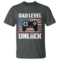 Funny New Dad T Shirt First Fathers Day Dad Level Unlocked Gaming Gamer - Wonder Print Shop