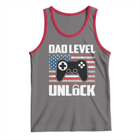 Funny New Dad Tank Top First Fathers Day Dad Level Unlocked Gaming Gamer - Wonder Print Shop
