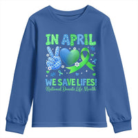 Donate Life Month Youth Sweatshirt In April We Save Lives Organ Donation