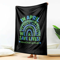 National Donate Life Month Throw Blanket In April We Save Lives Organ Donation Support Green Ribbon