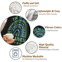 National Donate Life Month Throw Blanket In April We Save Lives Organ Donation Support Green Ribbon