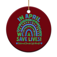 National Donate Life Month Ceramic Ornament In April We Save Lives Organ Donation Support Green Ribbon