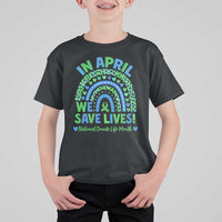 National Donate Life Month T Shirt For Kid In April We Save Lives Organ Donation Support Green Ribbon