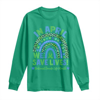 National Donate Life Month Long Sleeve Shirt In April We Save Lives Organ Donation Support Green Ribbon