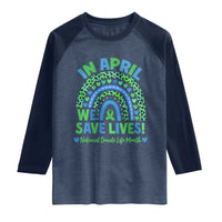 National Donate Life Month Raglan Shirt In April We Save Lives Organ Donation Support Green Ribbon