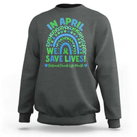 National Donate Life Month Sweatshirt In April We Save Lives Organ Donation Support Green Ribbon