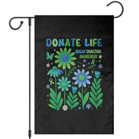 Organ Donation Awareness Garden Flag Green Ribbon Donate Life Floral